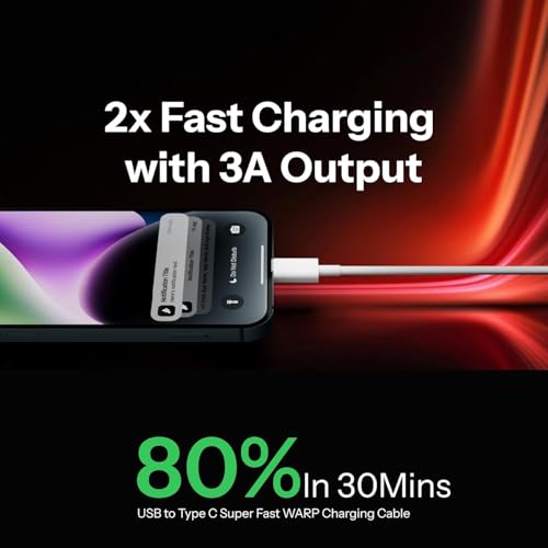 Image of USB A to Type C Charging Cable for Vivo Smartphones, Fast Charge Support & Stable Data Transfer Compatible with Vivo, Oppo, Realme & Type C Devices (Free Cable Protector)