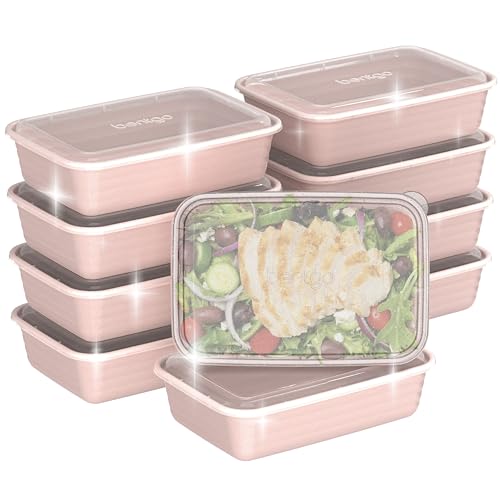 Image of Bentgo Prep 1-Compartment Meal Prep Containers with Lids, 20 Piece Set