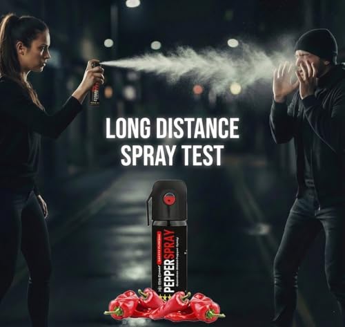 Image of Pepper Spray for Women Safety & Self Defence 55 Shots (35ml x Pack of 2) | Maximum Strength Formula with 15 Ft Range | Thumb-Cut Dome Grip & Belt Clip | Instant Protection Gadget for Girls
