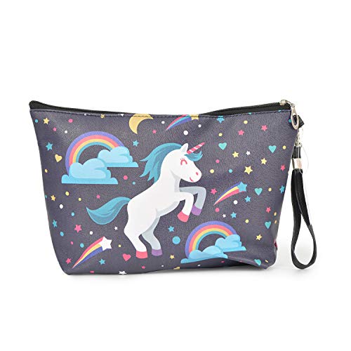 Unicorn Purse & Makeup Bag with Zipper Closure - Set of 3 Unicorn Handbag for Makeup, Bathing, Shower, Travel, Toiletry Bags (Small, Medium & Large) – Lightweight, Stylish & Adorable Design