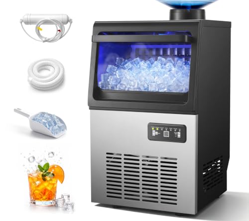 Image of 90lbs Commercial Ice Machine, 18lbs Storage for Bar and Kitchen