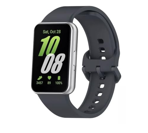 Pulseira Preta de Silicone Para Samsung Galaxy Fit3