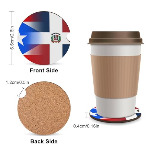 Portavasos para carro con diseño de bandera 4 piezas miniatura 2