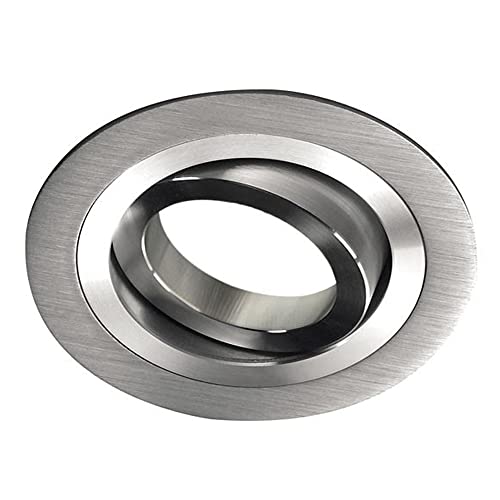wonderlamp 1 Unidad Foco empotrable Classic Redondo con Portalámparas GU10, Ángulo basculación 30°, 230V, Diametro 9.3 x 2.5 cm, Aluminio
