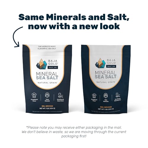 Baja Gold Mineral Sea Salt – Unraffiniertes Mineralisches Meersalz 454 g – Reich an Spurenelementen und Mineralstoffen Perfekt für Gourmetküche Gesunde Ernährung und Vielseitige Anwendungen