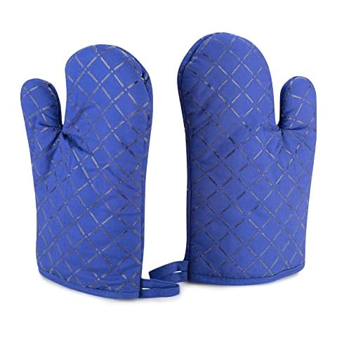 LS Industries Ofenhandschuhe Anti Rutsch , Hitzebeständig bis 250°C, aus Baumwolle und Cover