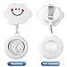 iplusmile Retractable Clip on Nurse Watch - Smile Lapel Watches for Women Girls, Aesthetic Fashion Pocket Nurse Watch with Second Hand for Daily Use