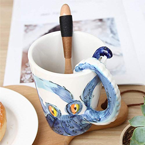 Taza de cerámica artesanal con diseño pulpo miniatura 3