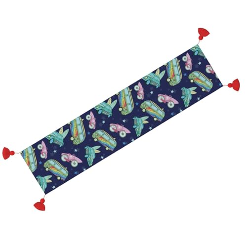 Chemin de table de Noël de qualité supérieure avec finitions pompons - 3