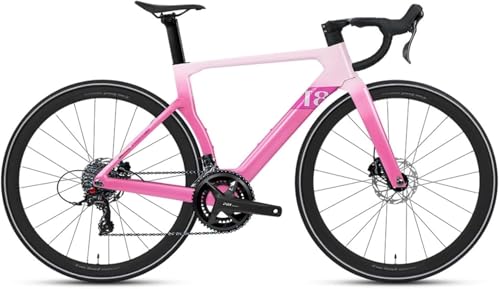Dazzix 新登場カーボンディスクロードバイク自転車 ロードバイク 統合設計レーシング700c 24段変速MTB RS-24スピードオイルディスク空気圧防風ロードレースバイク高炭素鋼フレーム 前後ディスクブレーキ器 ドロップハンドル 初心者向け 入門級