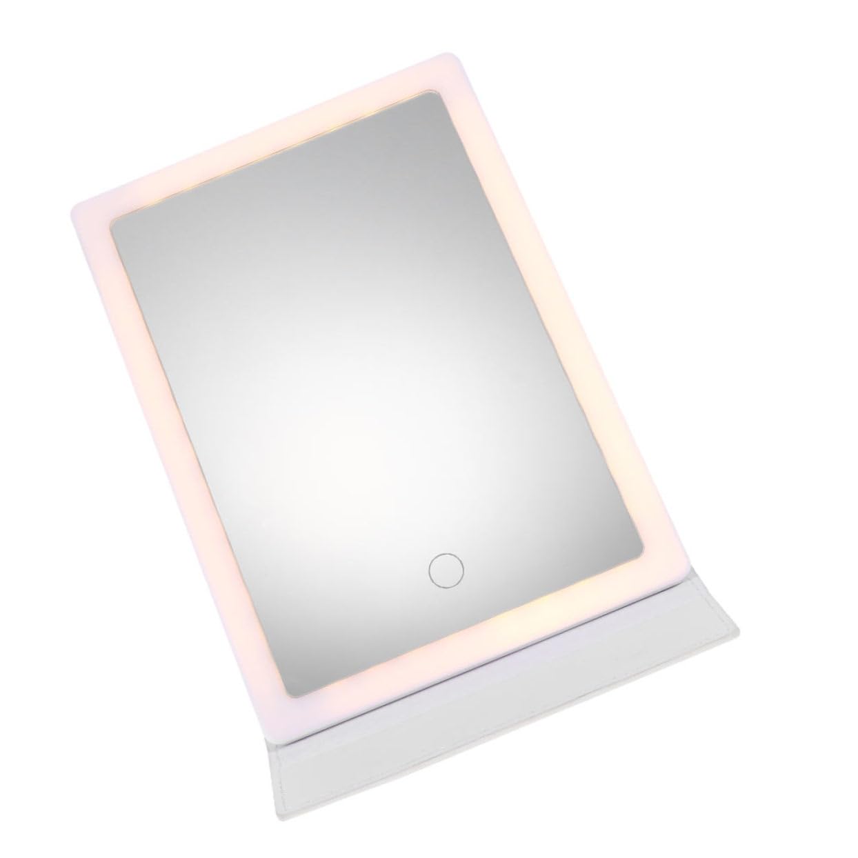 Miroir cosmétique LED pliable lumière blanc 3 modes pour créer un espace coiffeuse sur le bureau