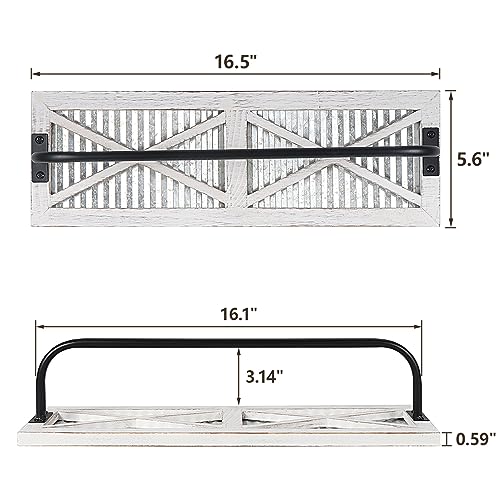 Butizone B-BTWR-1W Bathroom Towel Rack, Rustic Towel Rack Wall Mounted, Small Farmhouse Bath Towel Storage Rack thumb #5