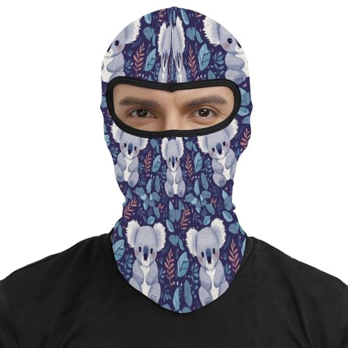 Balaclava para hombre y mujer con diseño de koala, máscara térmica para frío, equipo para motocicleta y esquí, protección facial para invierno miniatura 2