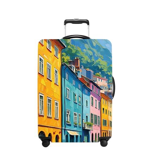 Luggage Cover Elastic Suitcase Cover Protector Fits 20-34 Inch Suitcase Travel Accessories (#22, M(24-26inch suitcase))