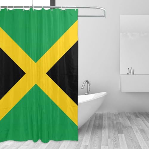 Rideau de douche Jamaïque en polyester 183x183 cm avec 12 œillets