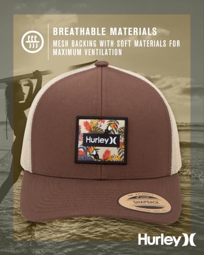 Image of Hurley Men's Caps - Fairway Trucker Mesh Baseball Cap - Snap Back Hats for Men