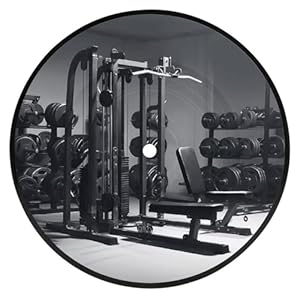 Vintage Vinyl Record Coaster,Gym Equipment Print Non-Slip Drink Coaster,Vinyl Mug Mats for Drinks Kitchen Decor Party Decoration