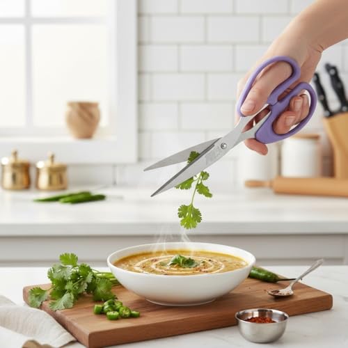 Image of Anjali Kitchen Combo Set - 5 Pcs Essential Tools for Everyday Use Includes Chopping Board, Knife, Lighter, Scissor & Peeler,Multipurpose, Durable & Easy to Clean