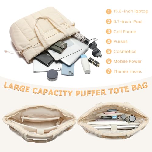 Bolso Tote para mujer, ligero y acolchonado con compartimentos miniatura 6