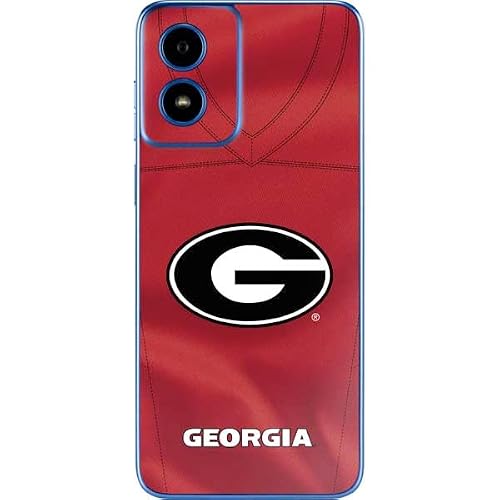 Skinit Decal Phone Skin Compatible with Moto G Play 4G - Officially Licensed University of Georgia Red Jersey Design