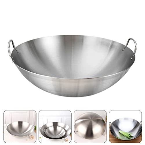 Wok de acero inoxidable con doble asa 26cm miniatura 6