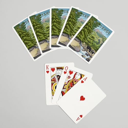 Lantern Press Lake Tahoe, naipes póker 52 cartas miniatura 7