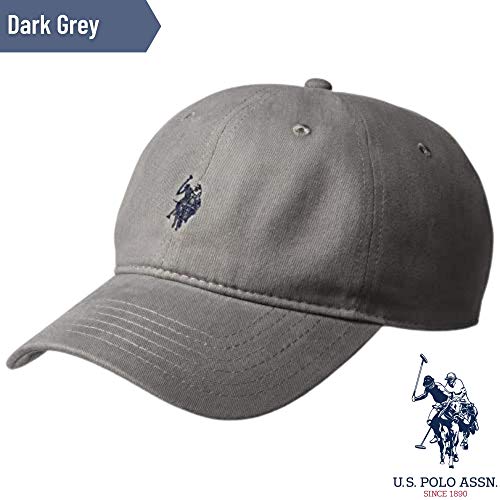 Image of U.S. Polo Assn. Baseball Cap, 100% Cotton Adjustable Dad Hat with Small Pony Logo