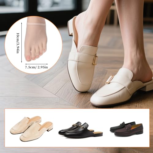 6Pairs Toe Topper Socks Women Teo Liner Half Socks Women's Toe Topper Sockes No Show Liner Half Sock for Heels Non Slip Liners Toes Covers for Mules Cushion Bottom Toes Cover Halfs Sock4
