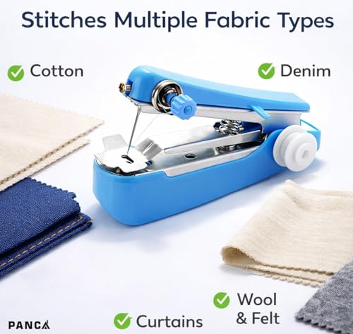 Image of PANCA Handy Stitch Mini Hand Sewing Machine | Portable Stapler Style Silai Machine for Quick Repairs & Home Tailoring | Lightweight Handheld Stitching Tool for Clothes