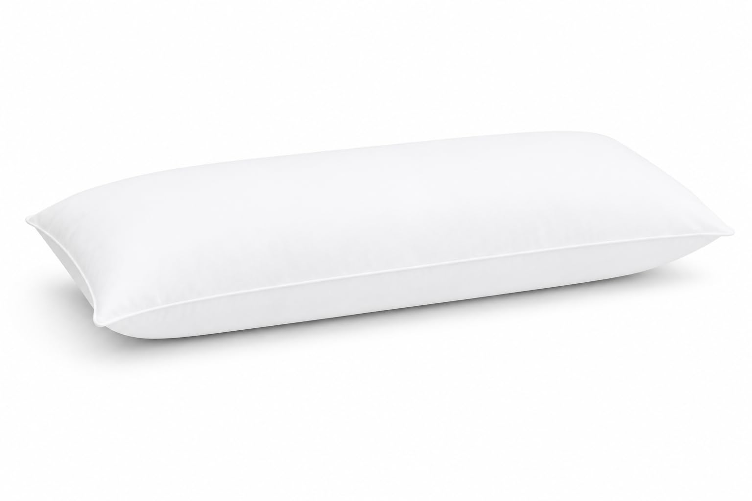 Bolster Pillow Hollowfibre Filled Body Pillow Pack of 1, Full Body Pillow, Soft Hollowfiber Filling, Long Pregnancy Pillow for Maternity Support and Side Sleeper (White) (6ft (19”x72”))