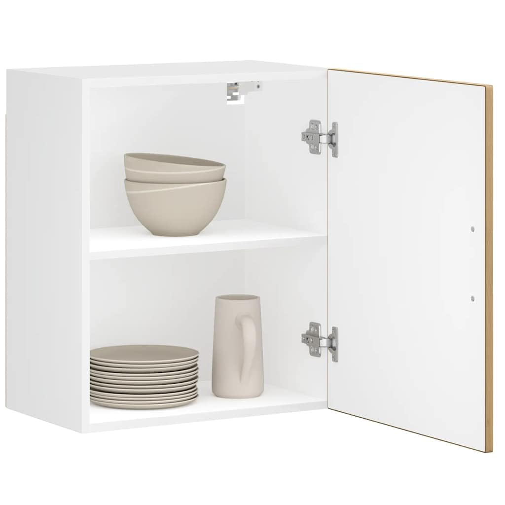 Porto Küchen Hängeschrank, Artisan-Eiche Holzwerkstoff, 50x31x60 cm, Wandmontage, Langlebiger Küchenschrank für Geschirr und Kochutensilien, Feuchtigkeitsbeständig