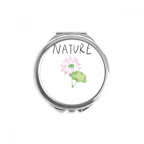 Miroir de poche lotus peinture soloisland cadeau artisanal pour femme