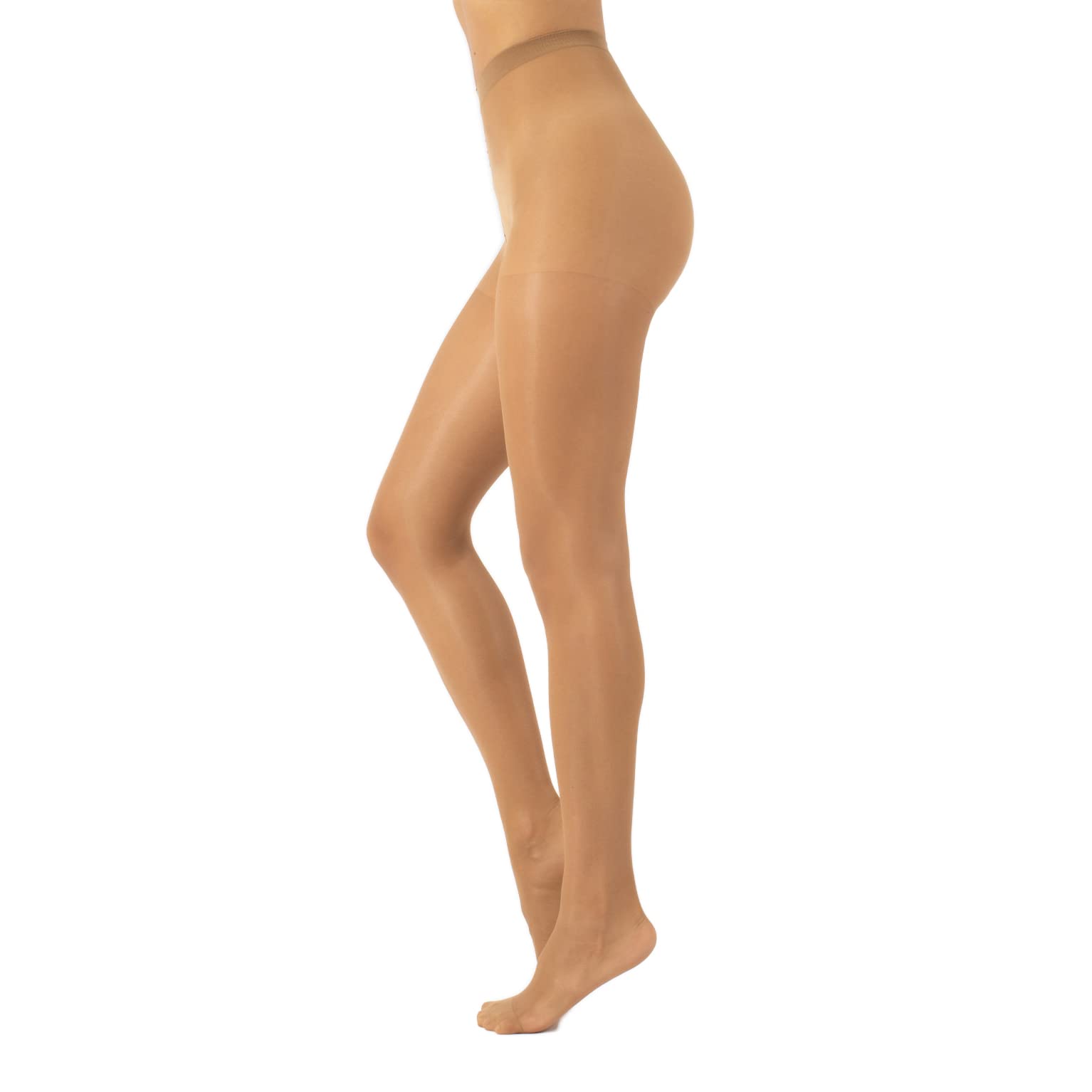 CALZITALY Sheer Summer Tights, Refreshing and Invisible Pantyhose, Skin, Black, S, M, L, XL, 7 DEN, Made in Italy (M, Sun tan)
