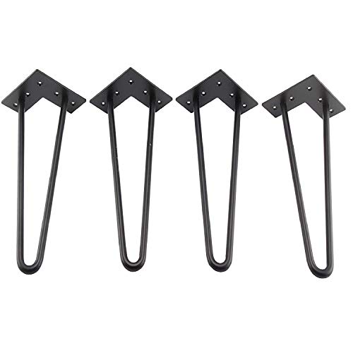 Preisvergleich Produktbild JUEYAN 4X Haarnadel Tischbeine Haarnadelbeine schwarz Hairpin Legs Tischbeine Stuhlbeine Möbelbeine Möbelfüße