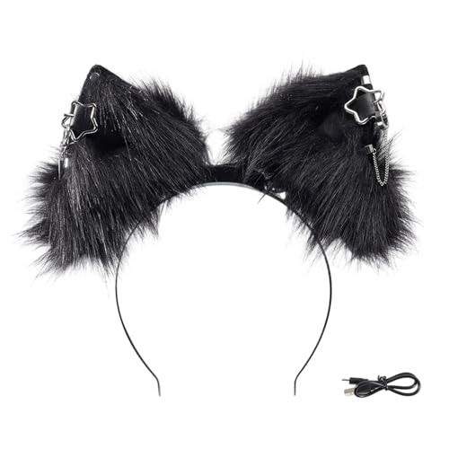Oreille animale rechargeable activée par le mouvement pour casque de fête