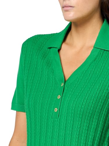 Image of Nautica Women's V-Neck Cable Polo Long Sleeve