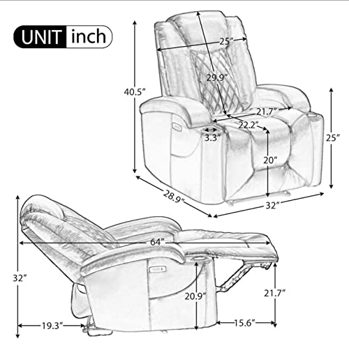 Image of Dream Interior Electric Button Operated Recliner with Cup Holder |Single Seater Recliner for Seating, Relaxing, Work from Home