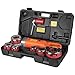 HOTYELL Electric Pipe Threader, Upgraded Pipe Threading Machine Uses Pure Copper Motor, Portable Handheld NPT Threader Kit with 6 HSS Dies 1/2