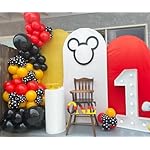 175Pcs Red Yellow Black Balloon Garland Arch Kit - Cartoon Mouse Theme Party Decorations with 18 12 10 5 Different Sizes Party Balloons for Birthday Anniversary Baby Shower Backdrop Decorations - Image 3