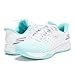 Skechers Women's Viper Court Reload Hands Free Slip-Ins Pickleball Sneaker, White/Turquoise/Pink, 8