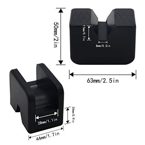 Czs Rubber Jack Stand Pads Adapter For Hi Lift Car Jack Stands Slotted Frame Rail Pinch Welds Protector,4Pack #TOP4