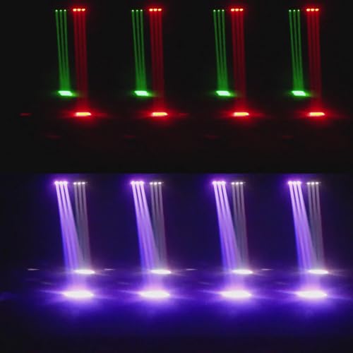 Image of JUNMAN Two Arm Six Head Led Beam Moving Head Light DJ Disco Stage Lights | DMX512 9 /15 Channels for Event Wedding Party Lighting Show
