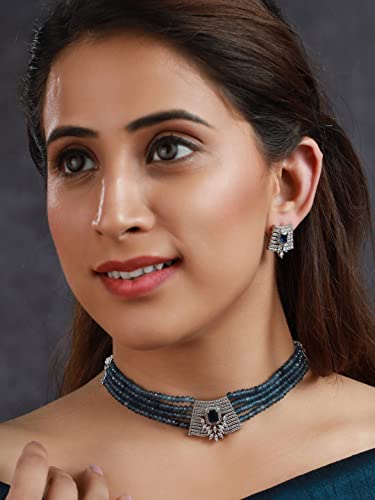 Multilayer American Diamond Choker Jewellery Set