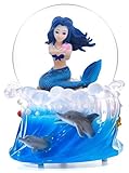 Singeek Mermaid Snow Globe Plays Classic Tune,The Beautiful Memaid Figurine Music Snowglobes Hand-Painted Christmas Birthday Festival Gifts (Classic You are My Sunshine Tune)
