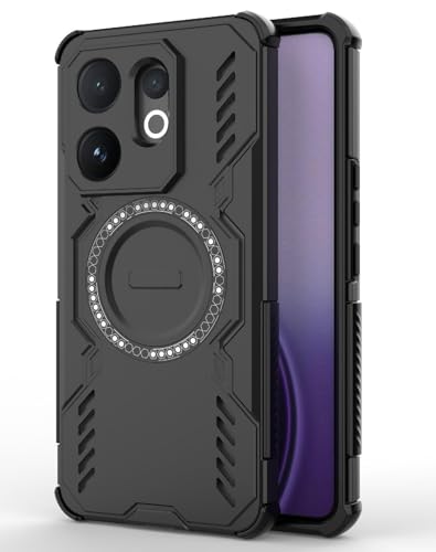 Image of Back Cover Case for Vivo T4 Pro 5G | 360 Protection Mobile Phone Case Mag-Safe | Camera Protection | Vivo T4Pro 5G Back Cover | Vivo T4 Pro 5+G - Black TPU+PC