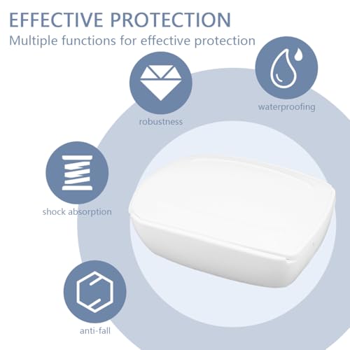 FERCAISH Portable Waterproof Hearing Aid Storage Box, Fall-Proof (White), 8.5 cm x 8.5 cm x 8.5 cm - Image 3