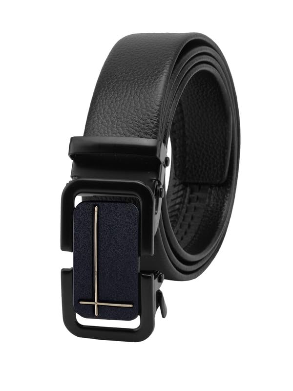 Men's Casual,Formal & Party Ware Faux Leather Auto Lock Buckle Belt (08)-image-17