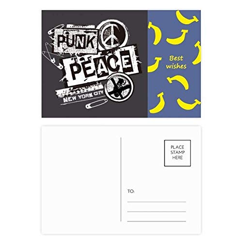 Carte postale punk de New York illustration anti-guerre pour décoration murale créative