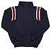 Adams USA Smitty Umpire 1/2 Zip Long Sleeve Pullover Jacket (Navy/Scarlet, X-Large)