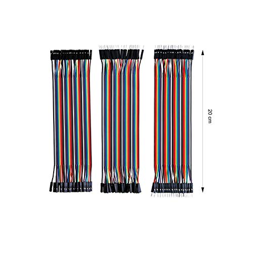 Image of ApTechDeals Breadboard 840 point with jumper wires Set (40+40+40)